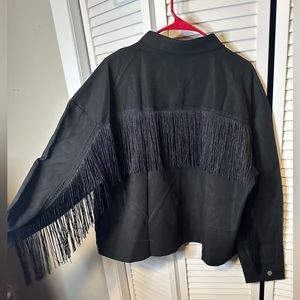 Black fringe jacket
